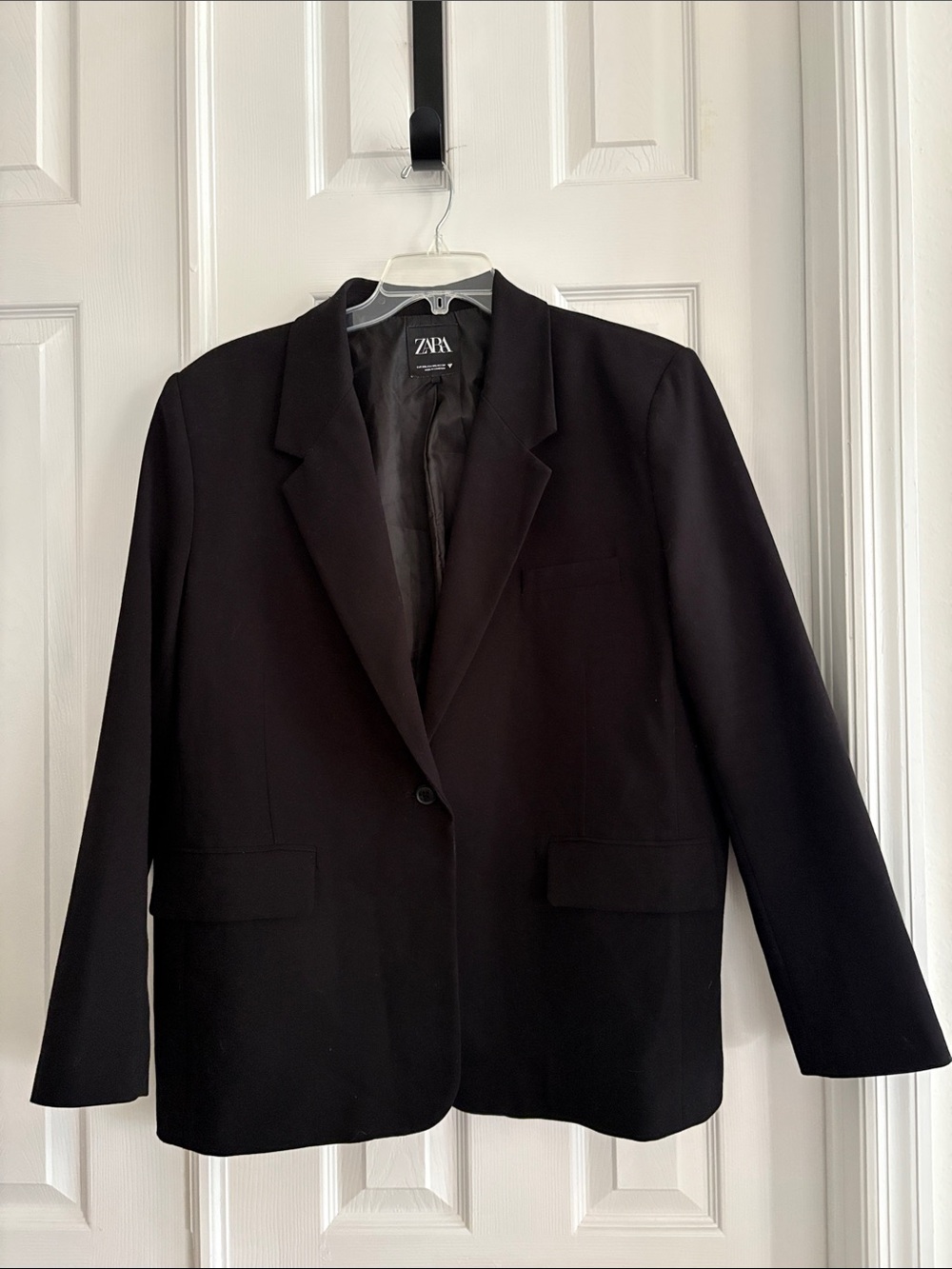 ZARA Black Single Button Women's Plus Size XXL Blazer suit Jacket